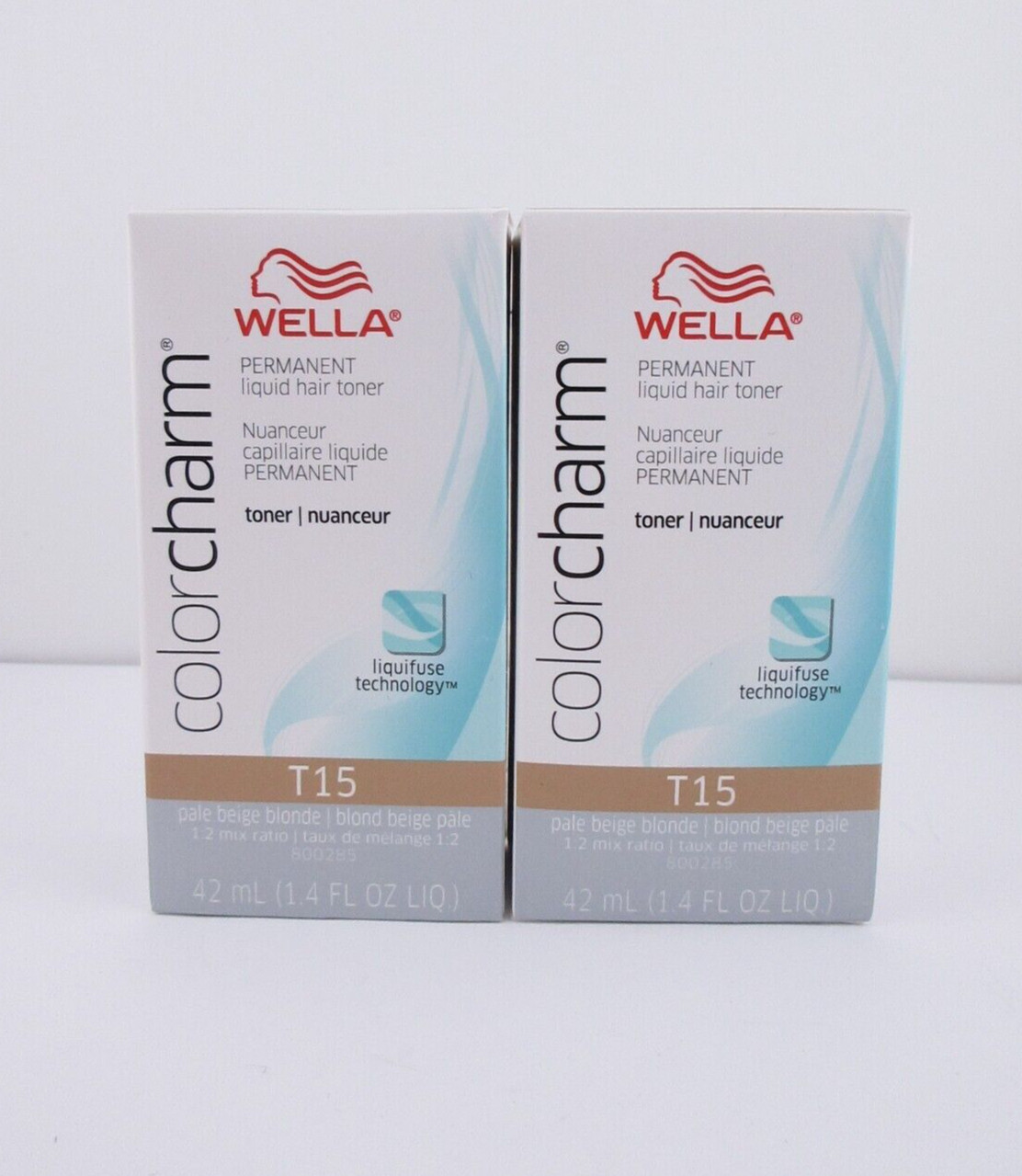 Charm Permanent Liquid Toner, T15 Pale Beige Blonde, 1.4 Fl Oz, 2 Pk