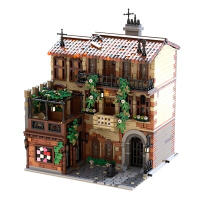 YOUFOY Modular Building with Medieval Style Balcony, Dining Room and Kitchen