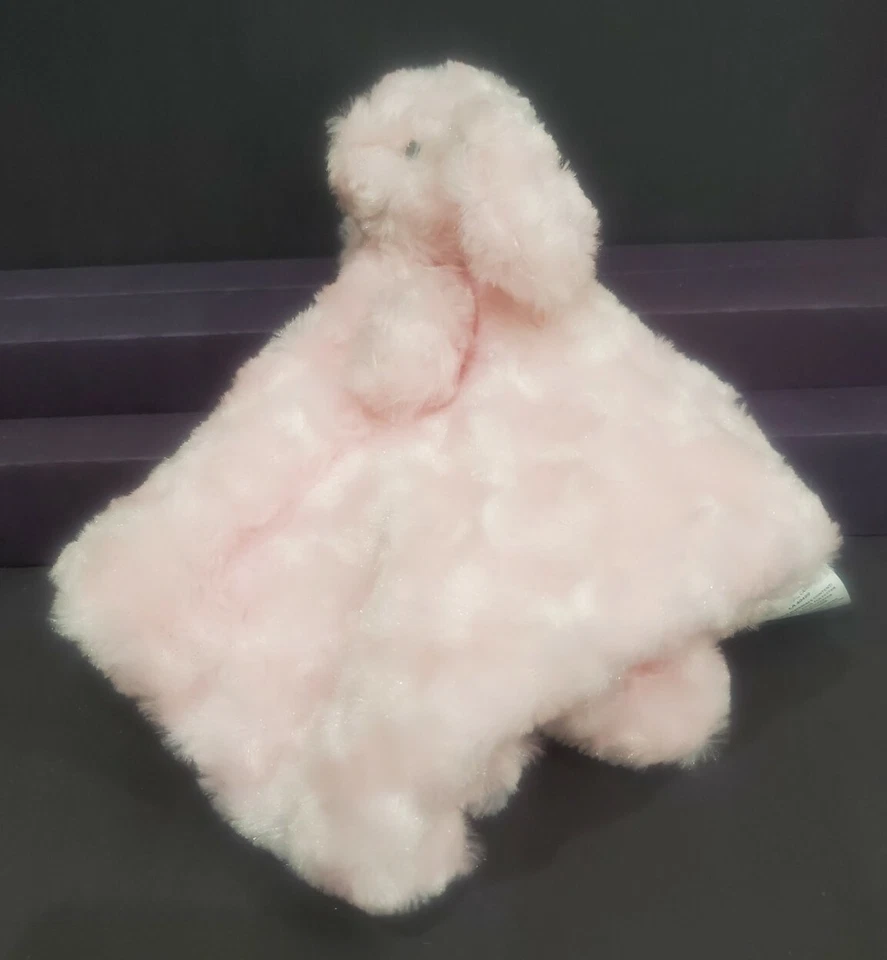 Mantas y más allá conejito rosa remolinos suaves manta de seguridad Lovey Foto 4 de 4