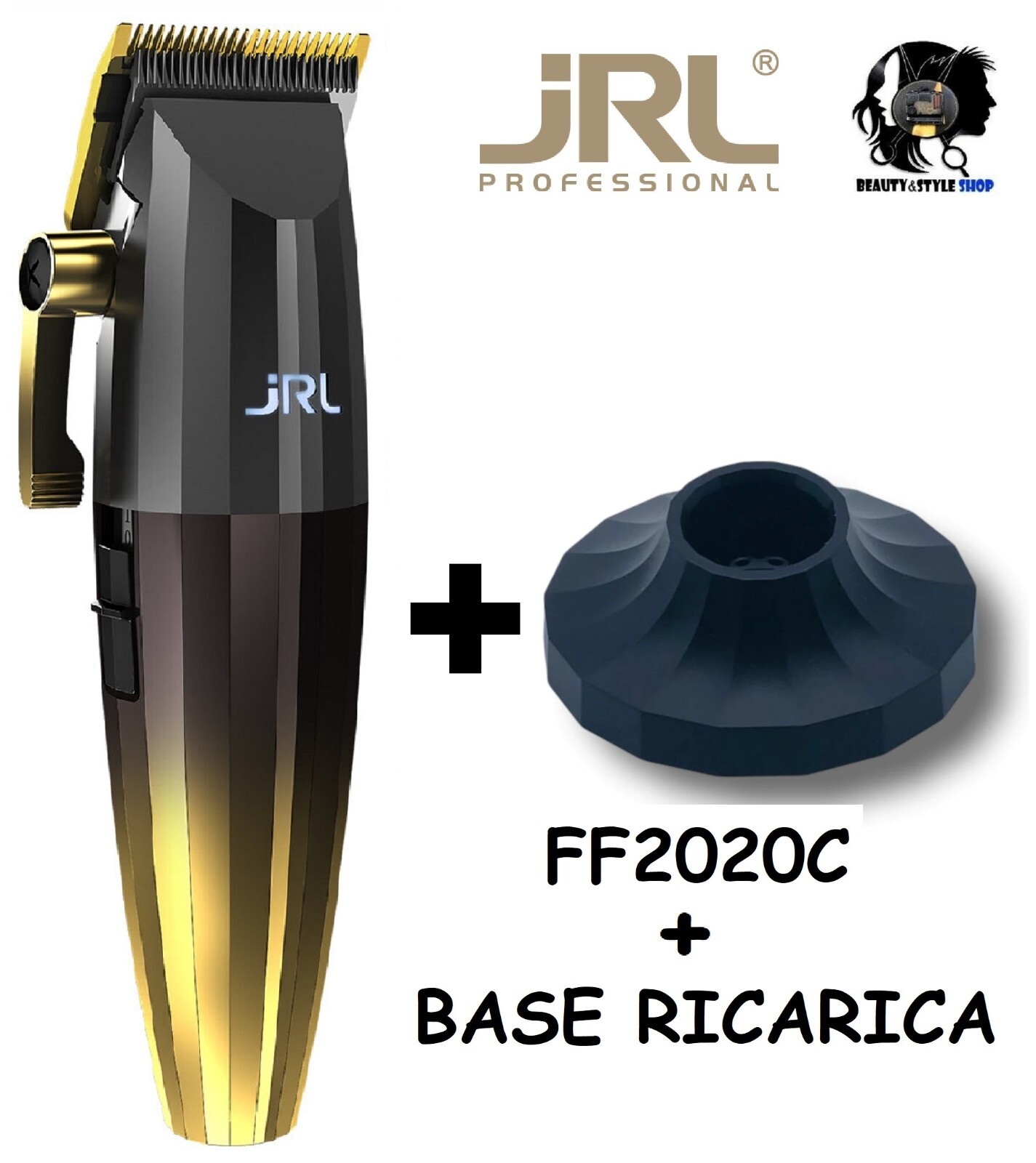 JRL PROFESSIONAL FF 2020C CORDLESS TOSATRICE TAGLIACAPELLI + CHARGING DOCK "WAHL