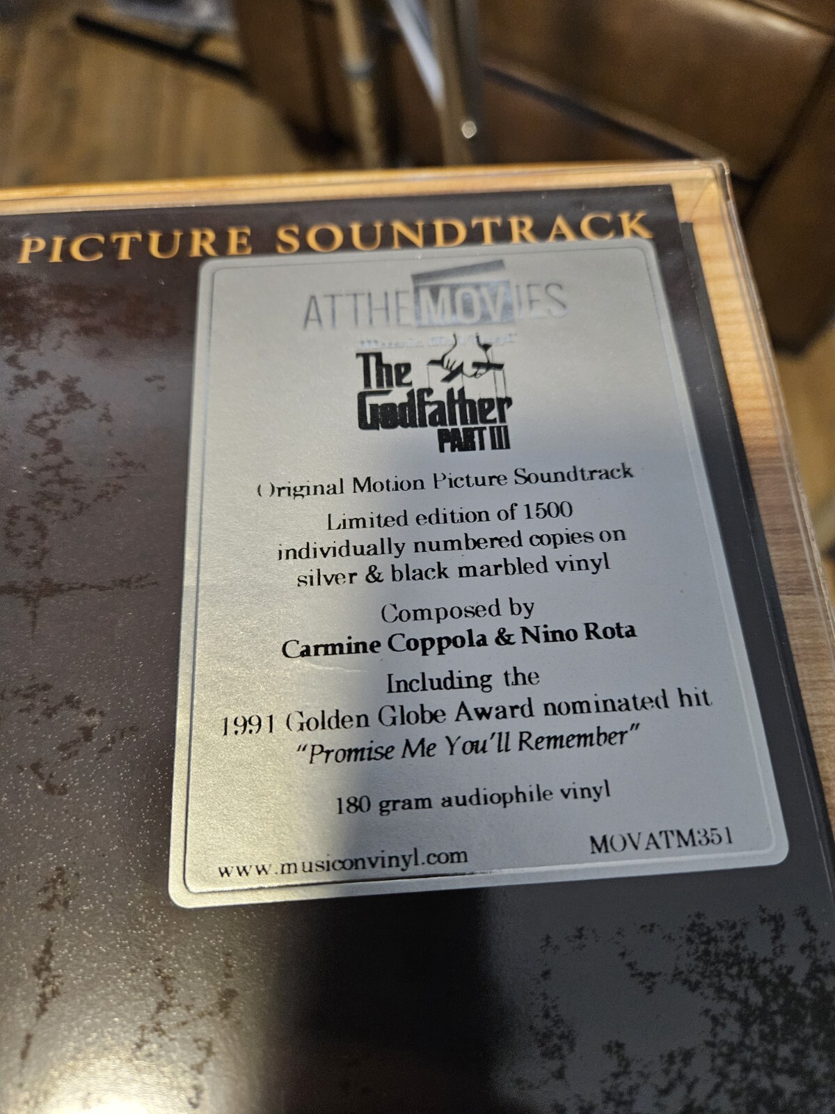 The Godfather Part III: Original Soundtrack - Limited Edition / 1500 Color Vinyl