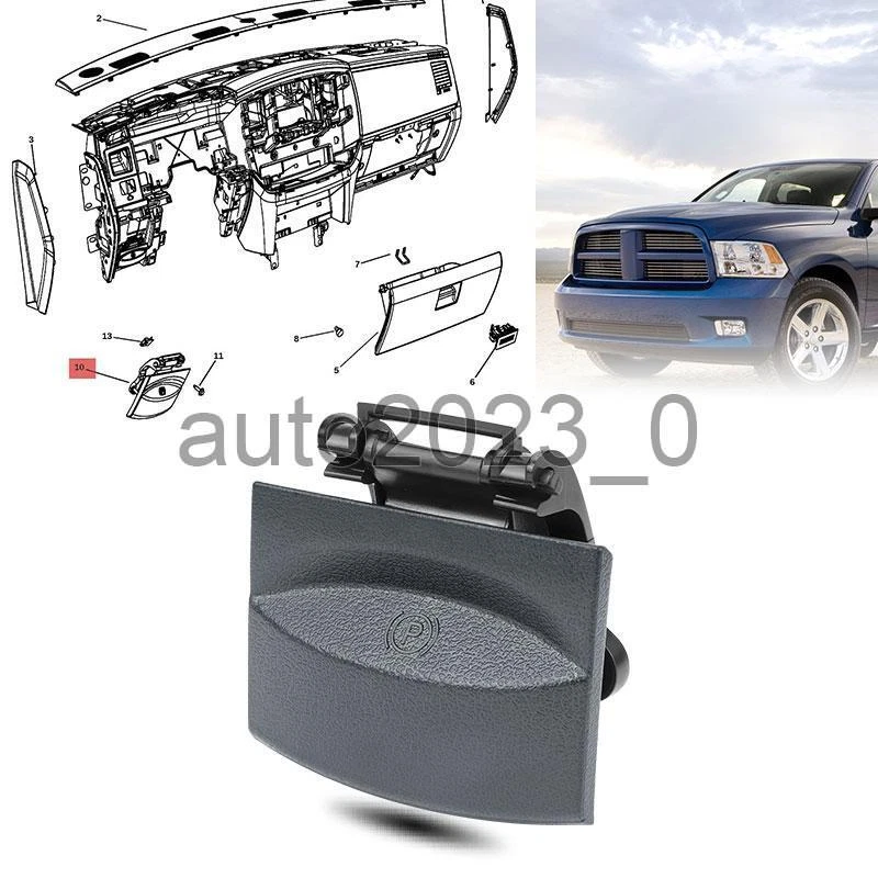 Palanca de manija de liberación de freno de estacionamiento para Dodge Ram 1500 2500 3500 2006-2009 EE. UU. Foto 2 de 4