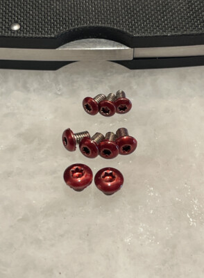 Red Torx Fasteners Red Torx Screws For Spyderco Lil’Native 230MBGP Lock Back and Slip ...