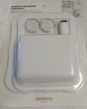 U Brands Magnetic Modern Scallop Accessory 6 Piece Locker Starter Kit - White