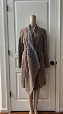 Brunello Cucinelli Shearling Woman’s Brown Gray Belt Size 42 Original Price $14k