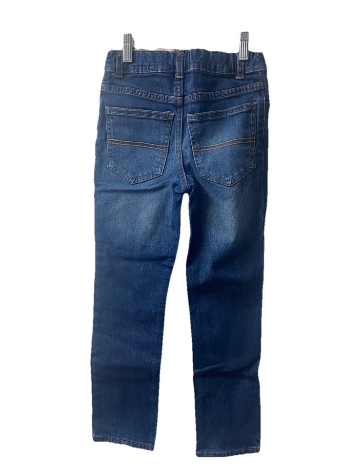 Pantalones de mezclilla ajustados Carters para niños 7 niñas azules 5 bolsillos cintura ajustable Foto 2 de 4