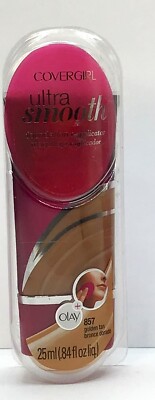 LOT OF (2) COVERGIRL Ultra Smooth Foundation +Applicator #857 GOLDEN TAN