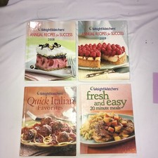 Lot of 4 Weight Watchers Books HC Annual Recipes Success 2008 2009 Italian easy