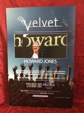 Hard Rock Hotel HOWARD JONES concert Orlando adv promo poster signed NO COA