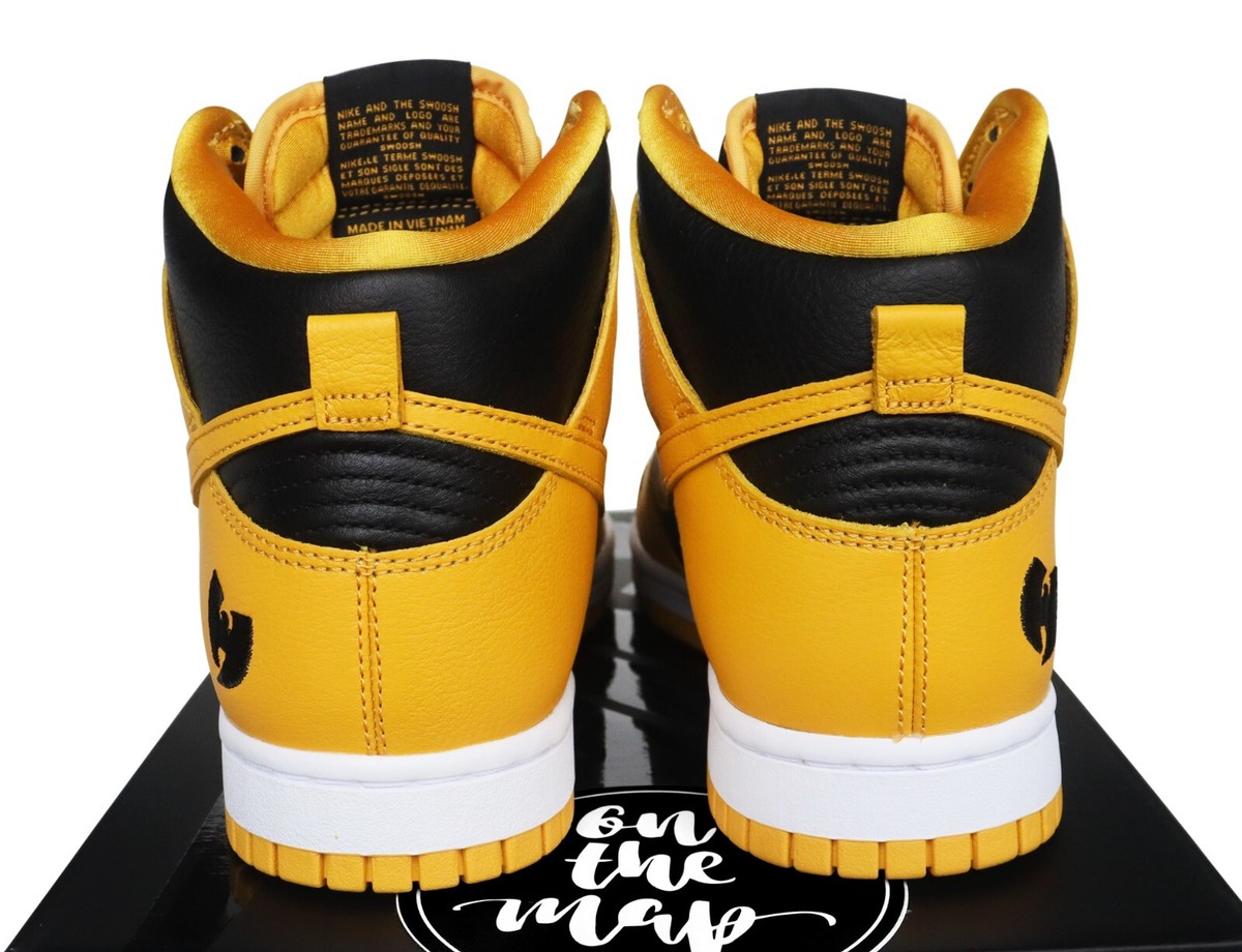 Nike Dunk High Wu-Tang Clan Yellow Black UK 4 5 6 7 8 10 11 US