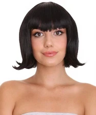 HPO Hotel Transylvania 2 Mavis Cosplay Wig | Women Short Black Wig For Halloween