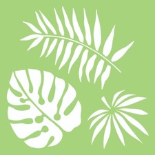 Kaisercraft Designer Template 6"X6"-Tropical Leaves, 3 Pack