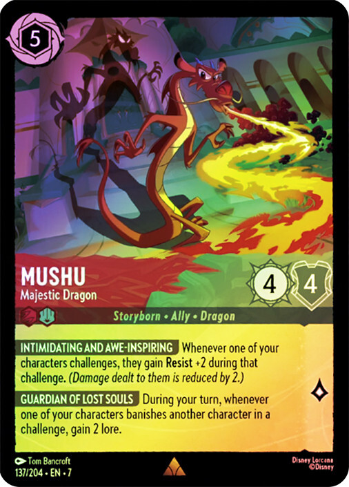 mushu lorcana card Help for a Mushu R/S : r/Lorcana