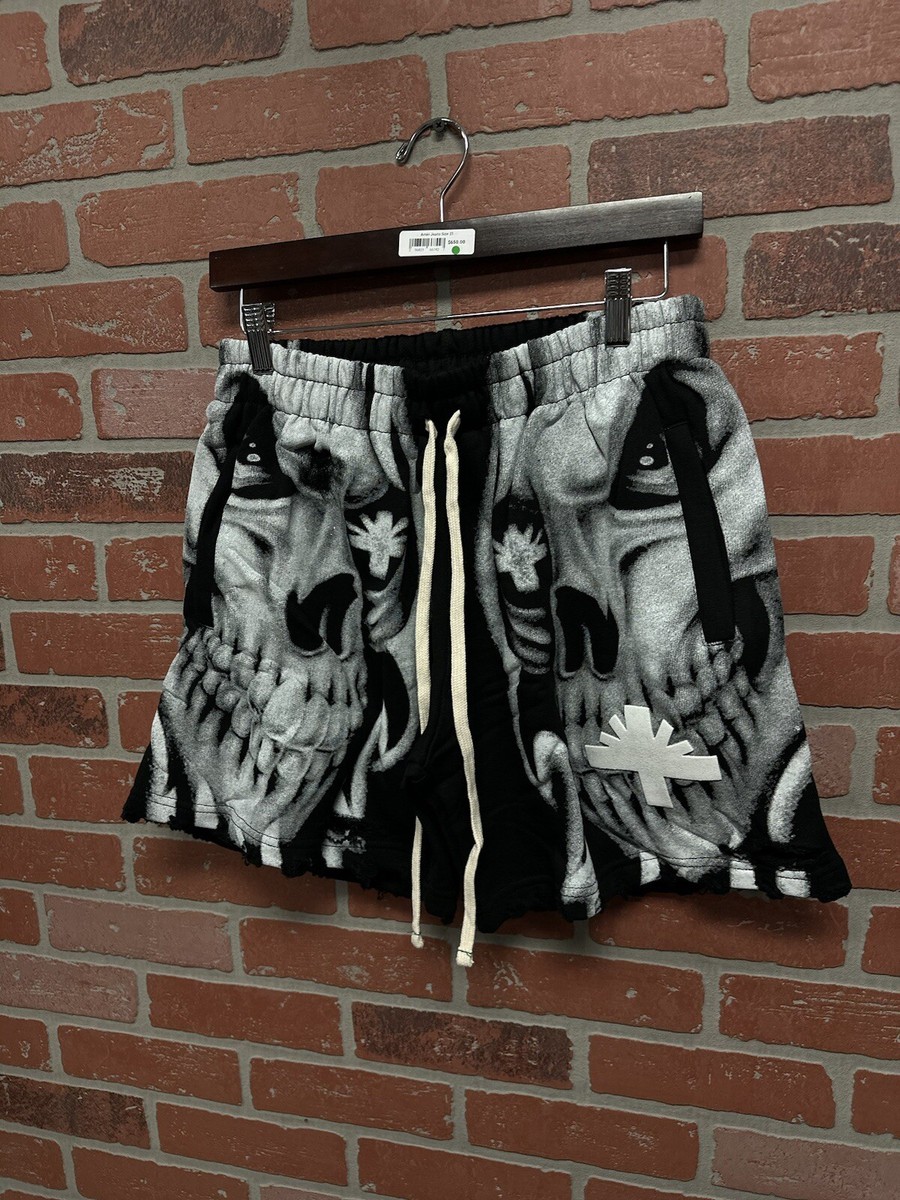 Size S - VERTABRAE SWEAT SHORTS SKULL 100% AUTHENTIC QUICK