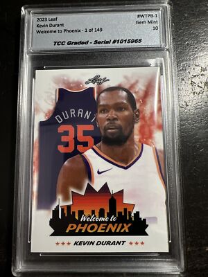 2023 Leaf Welcome To Phoenix Kevin Durant 1 of 149 TCC Graded Gem 