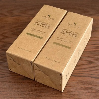 x2 Tree To Tub - Moisturizing Soapberry Body Wash, Peppermint, 8.5 Fl Oz/250 mL