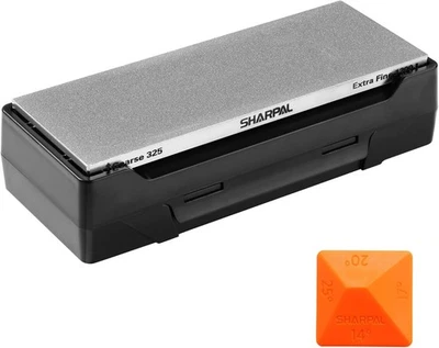 BRANDED SHARPAL 162N Diamond Whetstone Knife Sharpener with Storage Base | 2 Side Grit C