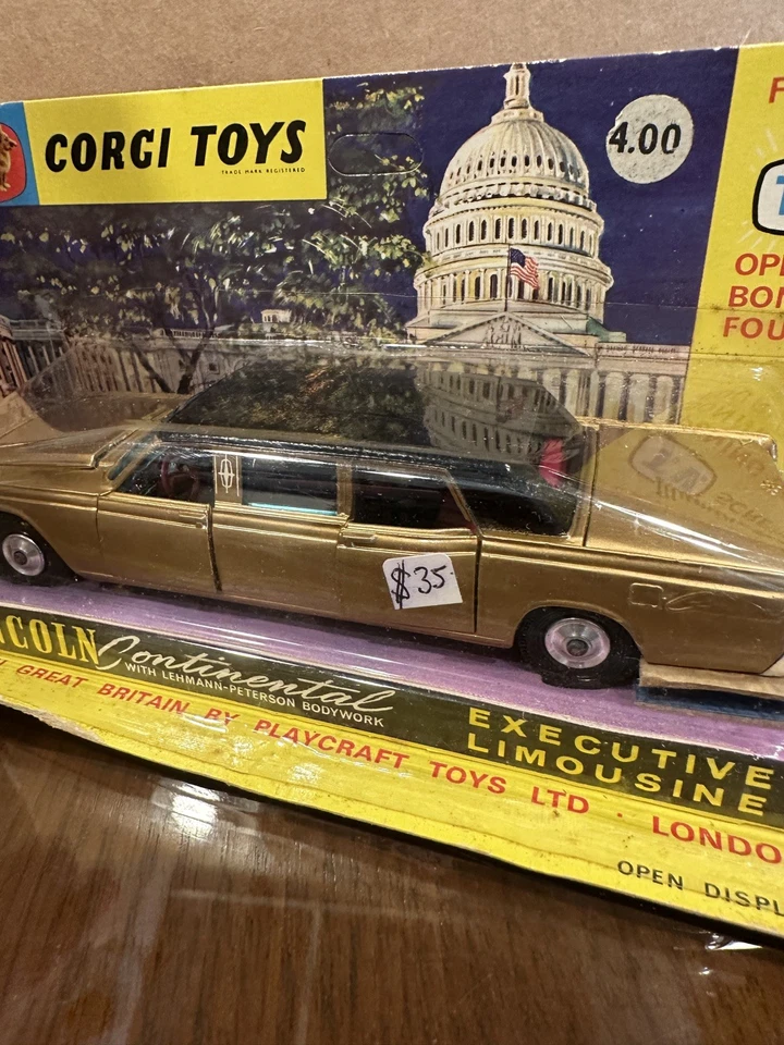 Corgi Toys 262 Lincoln Continental Lehmann Peterson Executive Limousine MIB Z14 - Image 4 of 4