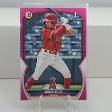 Topps 2023 Bowman Prospects Jorge Ruiz BP-123 Fuchsia /299 Angels Rookie