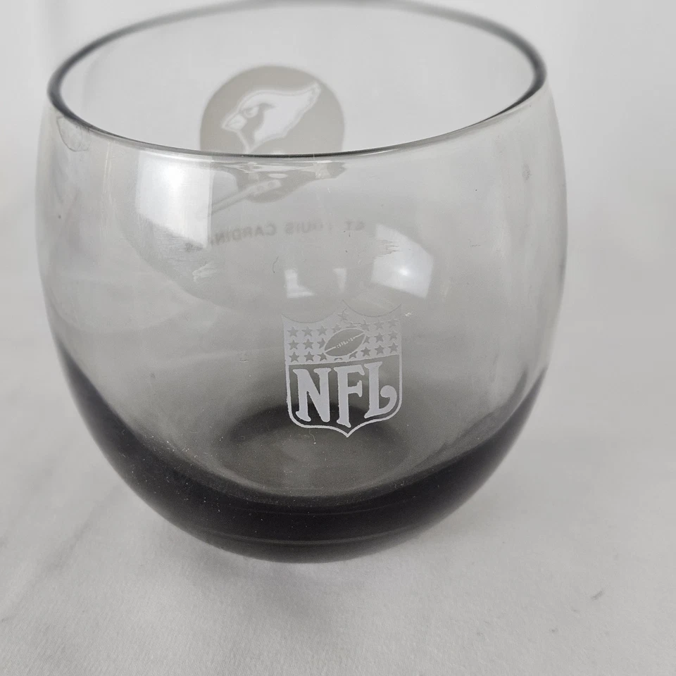 VTG Whiskey Glasses Roly Poly ST LOUIS CARDINALS NFL 1971-73 Football - Image 2 of 2