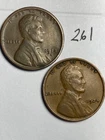 1924-S & 1924-P LINCOLN WHEAT CENT SET, High Grade coins, VF/XF  set #261