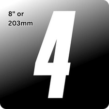 8 Inch Tall White Race Number 4 Racing Numbers Decals Motocross Atv Dirt Bike Mx 8 Inch Tall White Race Number 4 Racing Numbers Decals Motocross Atv Dirt Bike Mx
