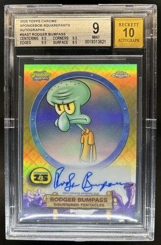 2025 Topps Chrome SpongeBob Squarepants Rodger Bumpass Auto #SA-ST BGS 9/10