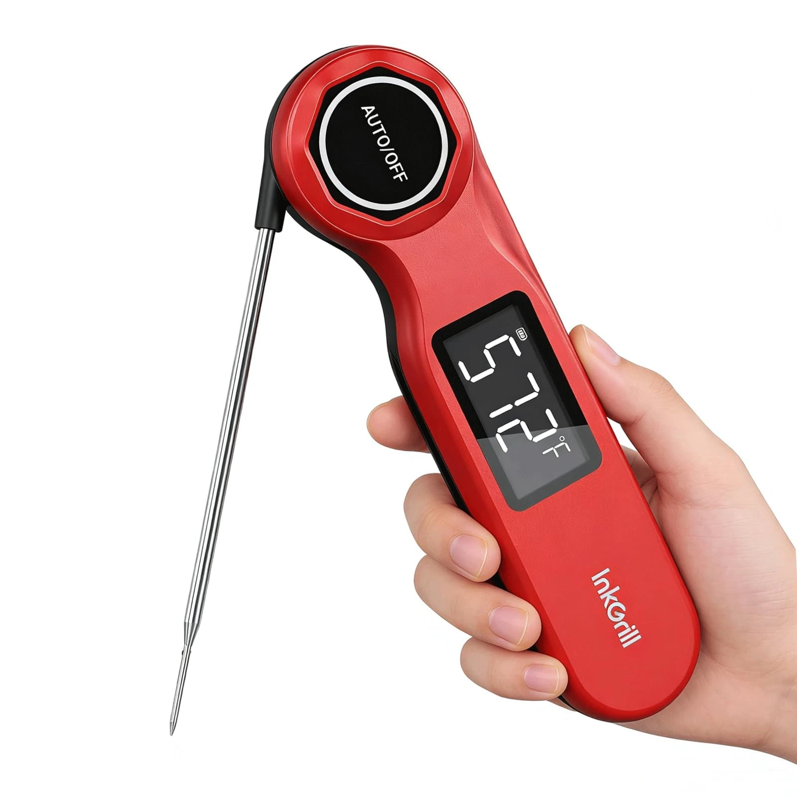 Rechargeable 0.5 Seconds Instant Read Meat Thermometer for Cooking, ±0.5℉ Acc...