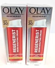 OLAY Regenerist Micro-Sculpting Cream 2pk SPF 30 Moisturizer 1.7oz Anti-Aging