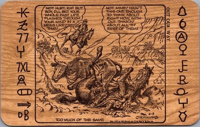 J.R. Williams Out Our Way Cartoon Postcard - Too Much of the Same 1952