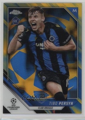 2021-22 Topps Chrome UEFA Champions League 73/75 Tibo Persyn #40 Rookie RC 8d2