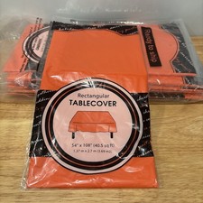 14 Table Covers 54" x 108" Rectangular Plastic Tablecloth Table Cover Disposable