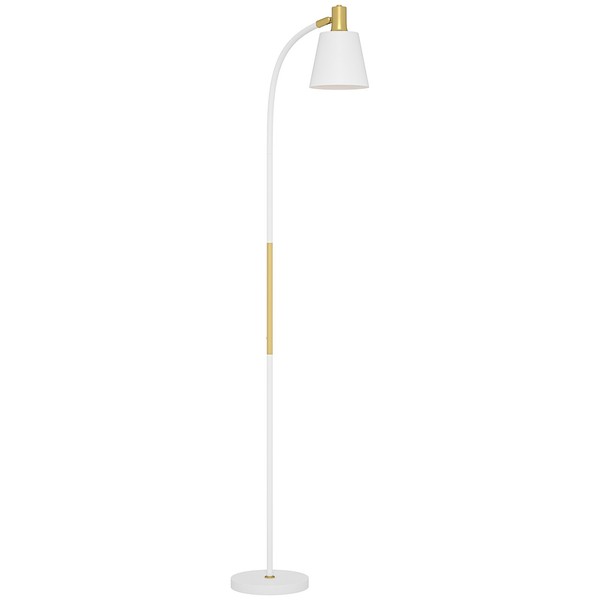 Lámpara de Pie LED con Altura Ajustable y Pantalla para Lectura 49x21x127-160 cm