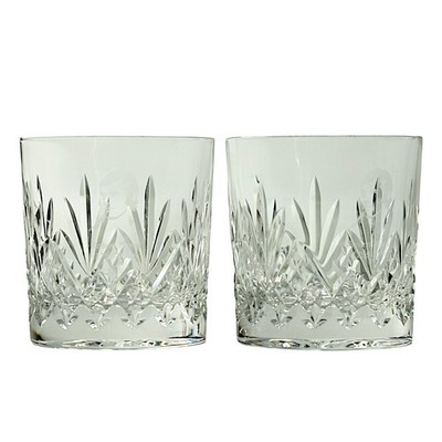 Edinburgh Kristall, Robert Burns, 2 x Old Fashioned Whisky Gläser