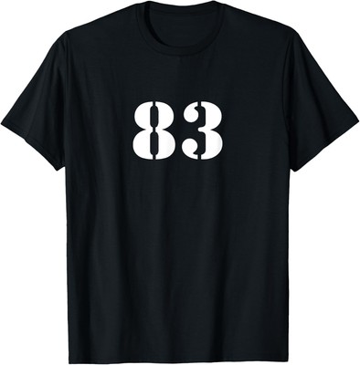 Eighty Three Number 83 Numbered T-Shirt