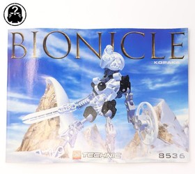Lego Bionicle - 8536 - Toa Mata of Ice - Kopaka  -  Complete 2001 Set - Whitened