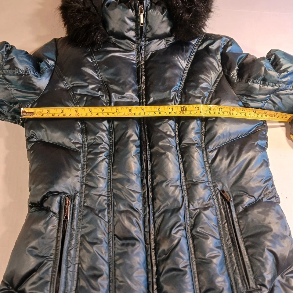 Bonita chaqueta de abrigo acolchada con capucha negra M verde para mujer Calvin Klein’s Foto 4 de 4