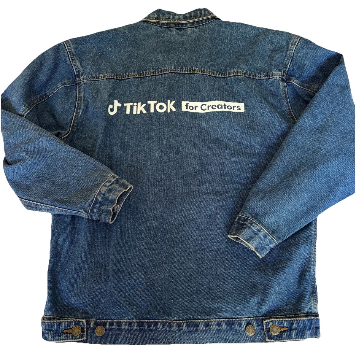 Tik Tok For Creators Denim Jacket Size Medium Cobra Unisex View 2