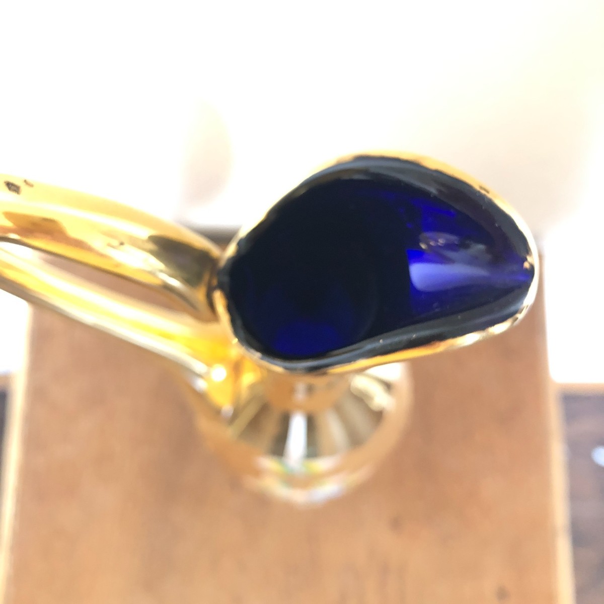 MURANO ムラノ ブルー リボン レース デカンタ デキャンタ Murano Venetian Blue Glass Decanter 24Kt Gold Lf Hand Painted 5