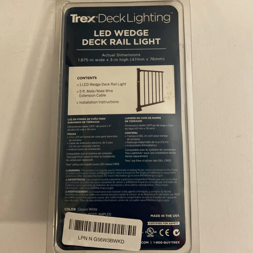 Trex LED Wedge Deck Rail Light White, Brand New! - Image 2 of 4