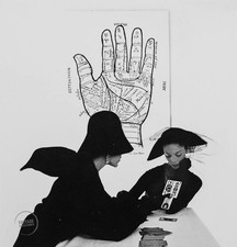Vintage Irving Penn lettore tarocchi modelli moda incisione arte 1949 tappetino 11x13
