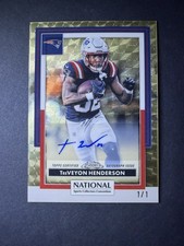 Marketplace image: Treveyon Henderson Topps Chrome National 2026 Superfractor 1/1 Auto Patriots