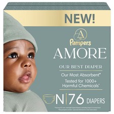 Amore by Pampers Diapers Super Pack - Size Newborn - 76ct 0.29 per diaper