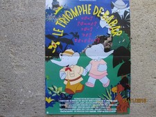 LE TRIOMPHE DE BABAR Affiche cinéma originale pliée format 40x60 cm 1990
