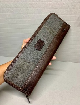 TUMI Astor Men s Apthorp Tie Case Earl Grey 15 L x 5  H~VERY GOOD CONDITION!