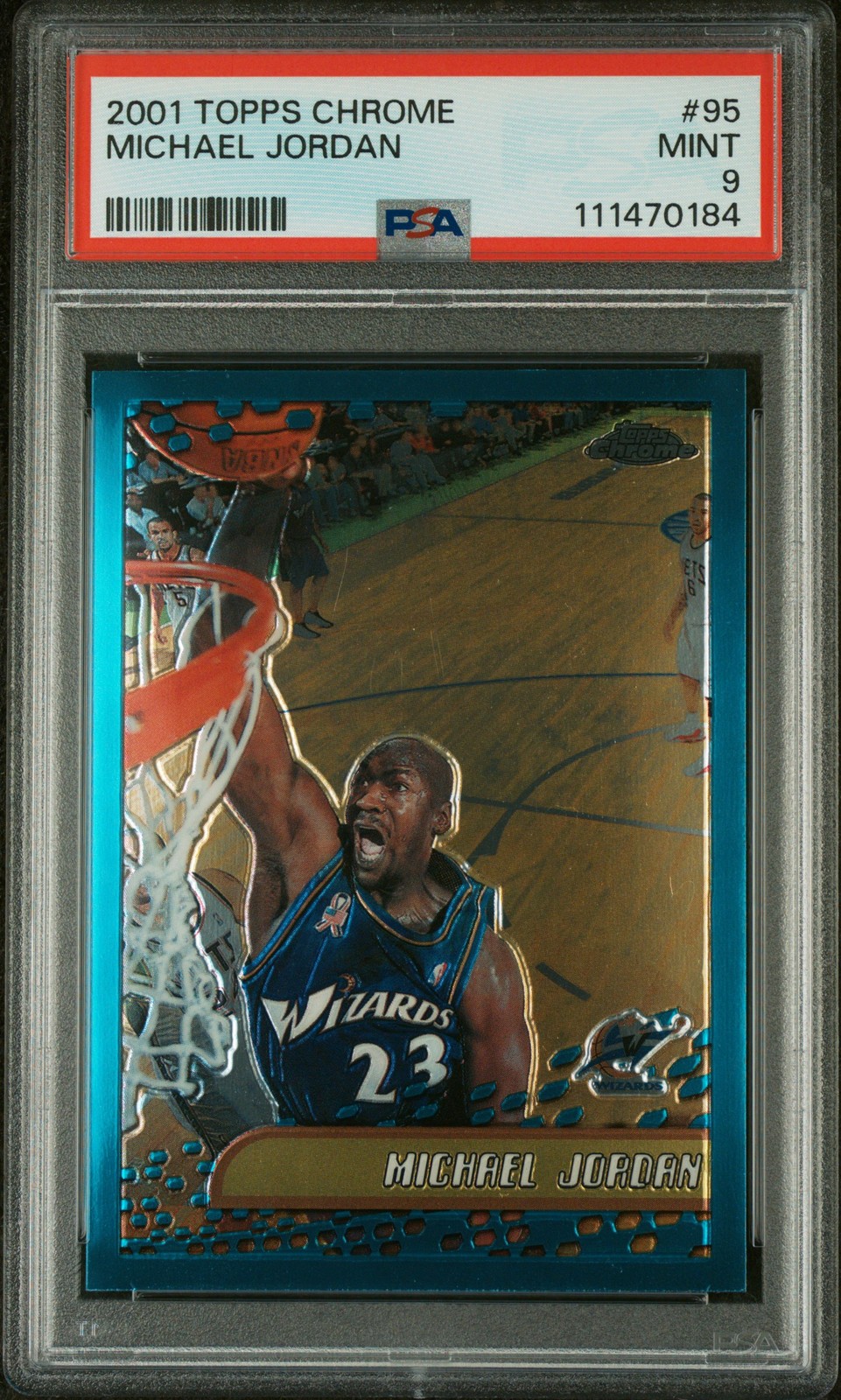 2001 TOPPS CHROME #95 MICHAEL JORDAN PSA 9