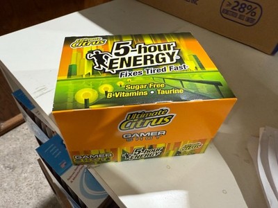 5 Hour Energy Ultimate Citrus Flavor Gamer Shots 12 Ct Box 1.93 Oz Sugar Free