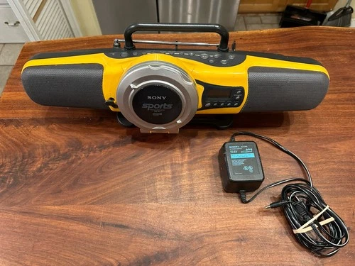 Vintage Sony ZS-X7 Sports ESP2 Boombox Stereo CD Player AM/FM Radio W/ Pwr Adp