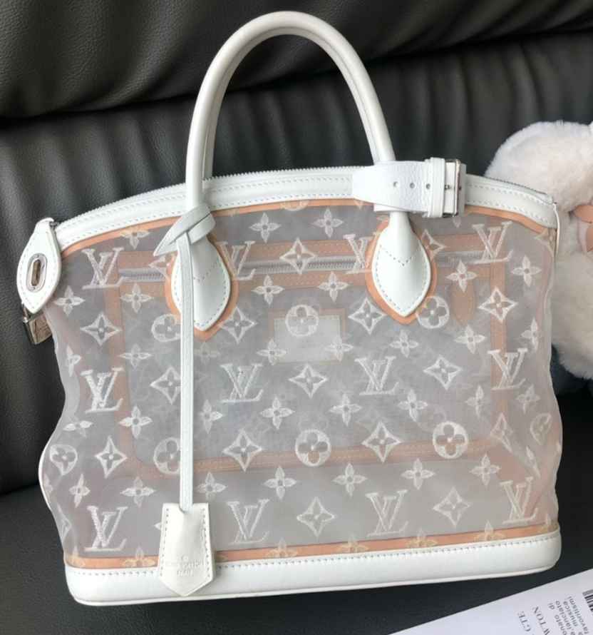 Louis Vuitton Lockit Lace Transparent Top Handle Bag in White for Women