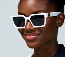 Women Sunglasses Oversized Luxury Square Fashion White Glasses Outdoor Driving